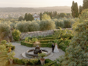 Garten Hochzeit in Cortona, Italien