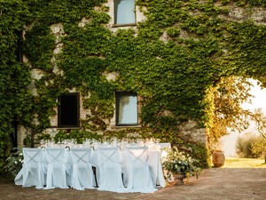 Romantischer Hochzeitsempfang in Cortona Italien